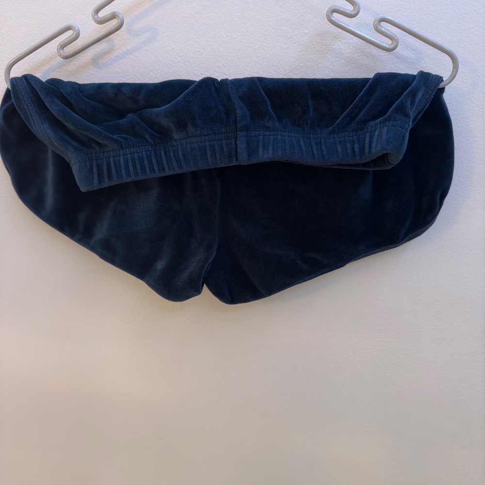 Hollister navy blue velvet PJ shorts